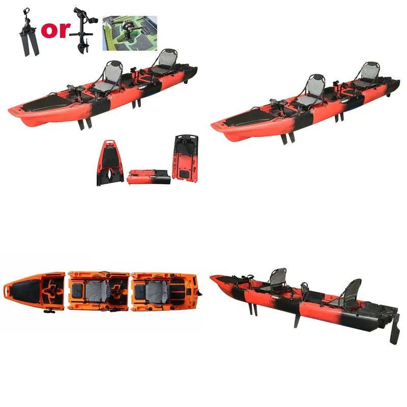 Hot Sale 14FT 2-Person Double  - огляд і ціна Fishing Kayak Pedal Drive
