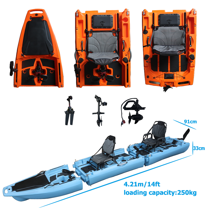 14FT 2 Person Detachable  Peda - огляд і ціна Fishing Kayak Seat