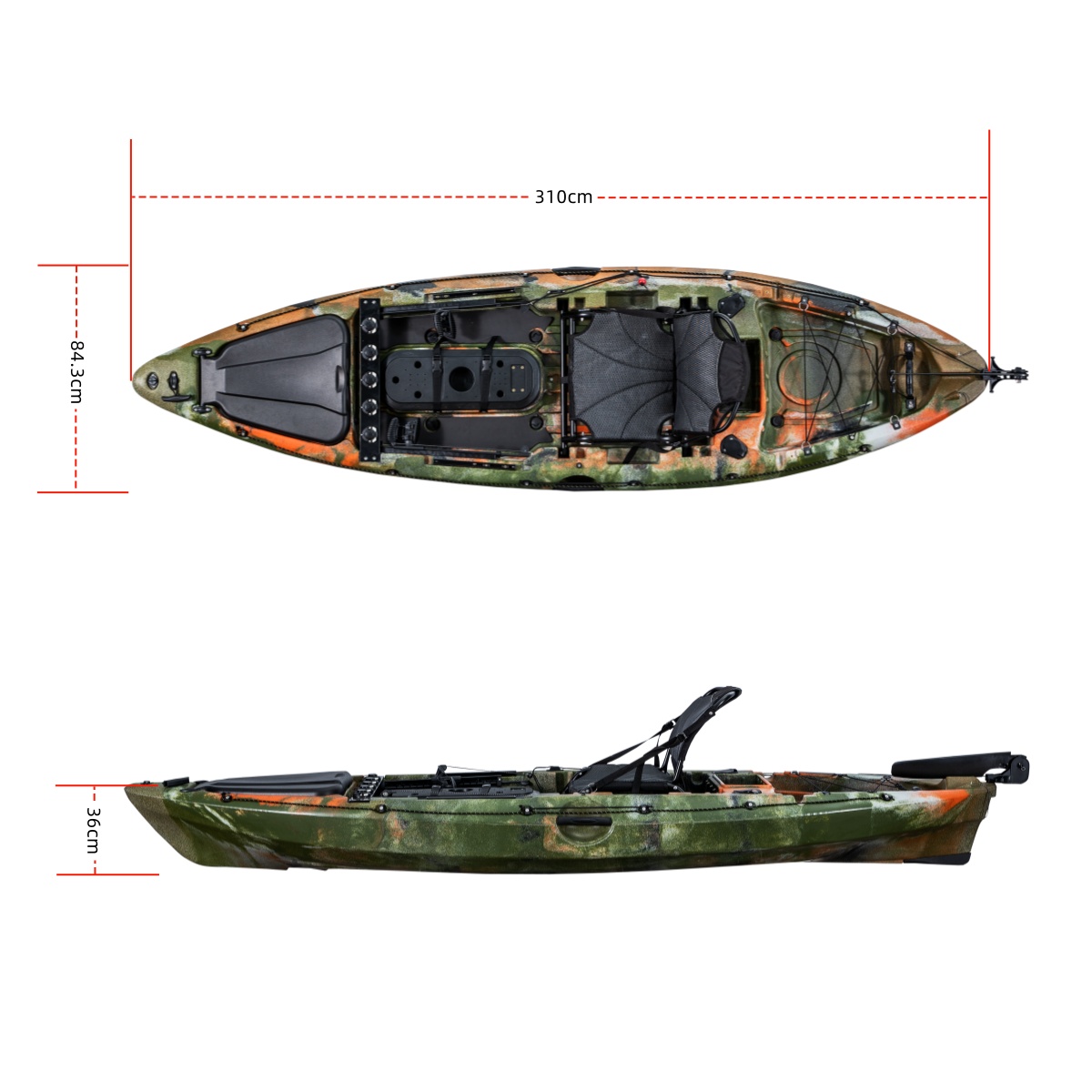 First-class Single Fishing Kay - огляд і ціна Fishing Kayak Seat